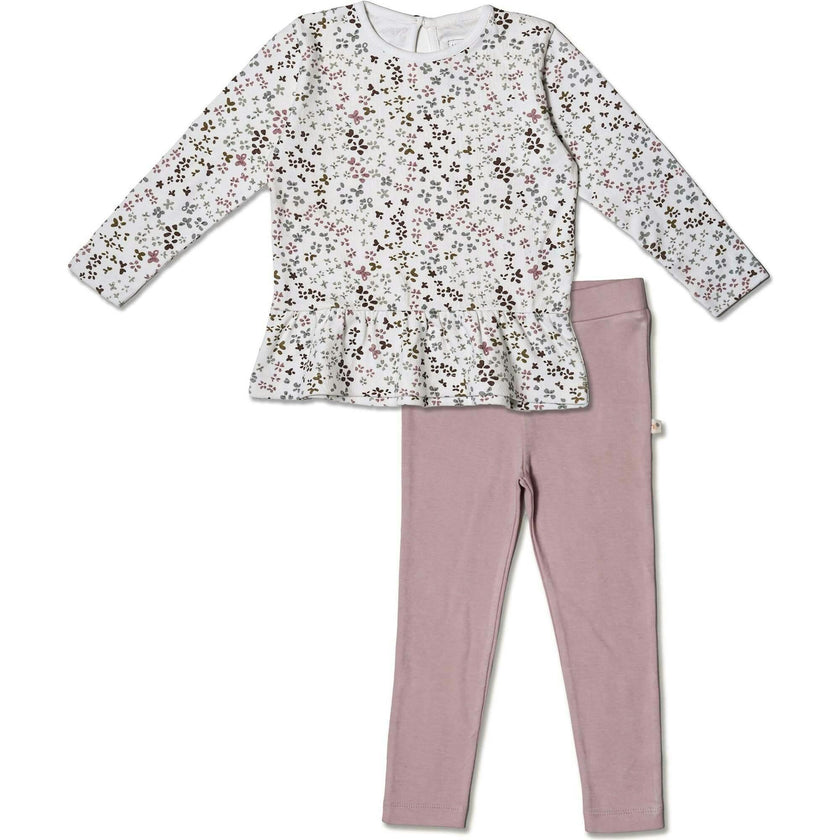 Organic Peplum Top & Leggings Set