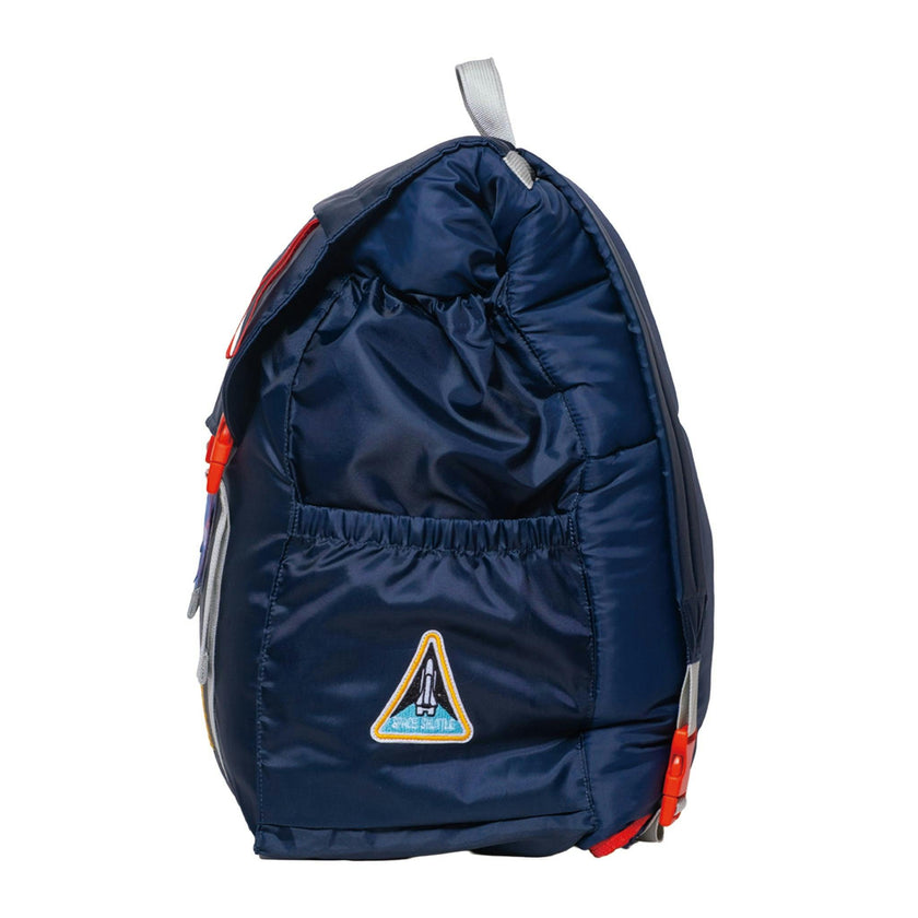 Sleep-N-Pack™ – Big Kid Size | NASA Official Logo & Patches | 2-in-1 Backpack & Sleeping Bag with Cozy Fleece Liner - NAVY