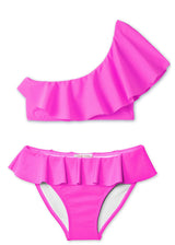 One Shoulder Ruffle Bikini