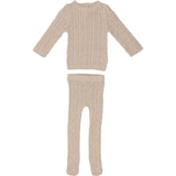 Marled Multi Knit Crew Neck Sweater & Pant 2-Piece Set