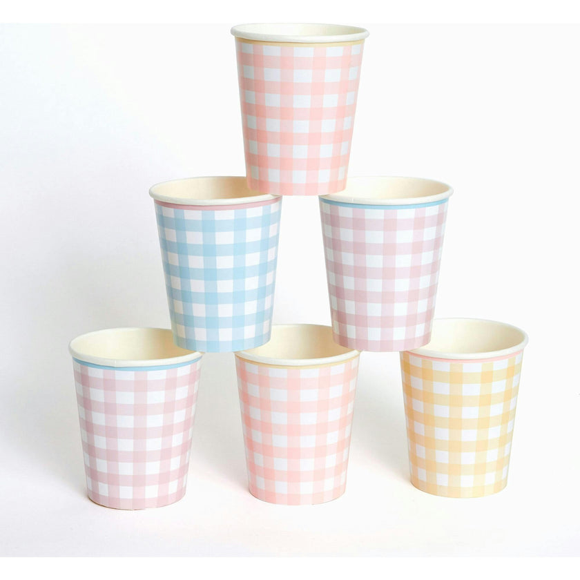 Gingham Cups