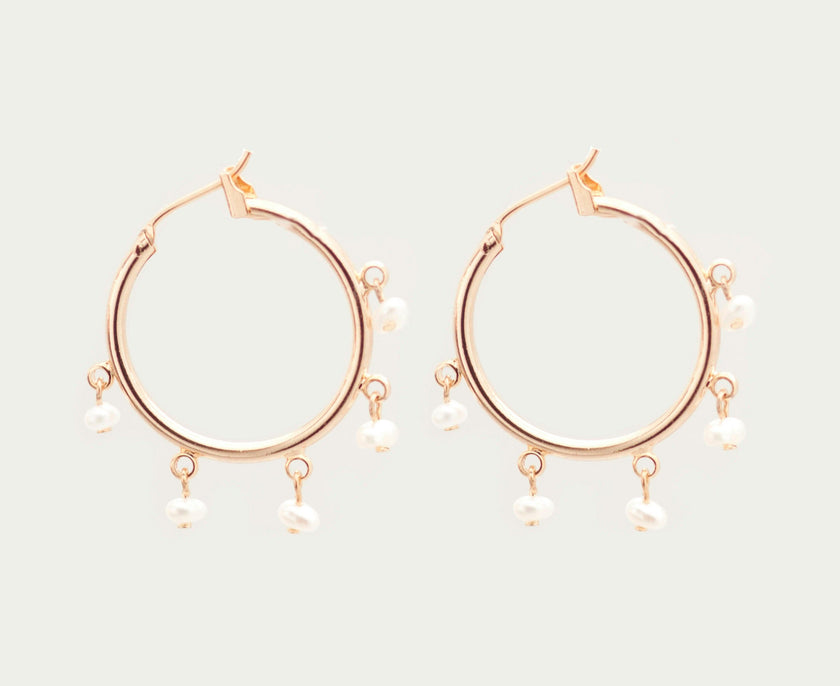 Malibu Mini Hoops  ~ Salty Shells