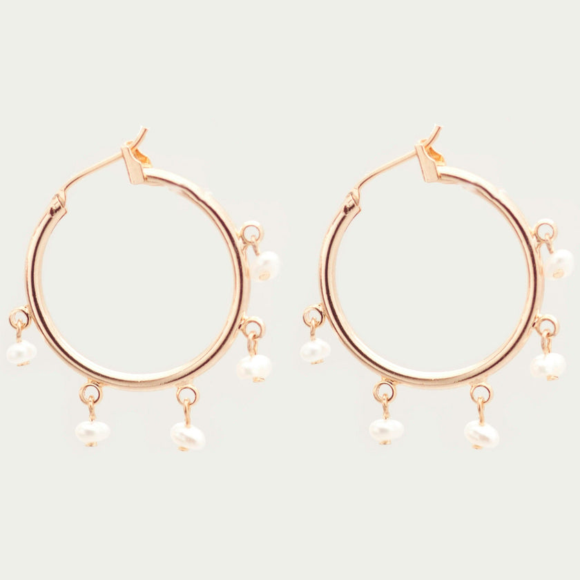 Malibu Mini Hoops  ~ Salty Shells