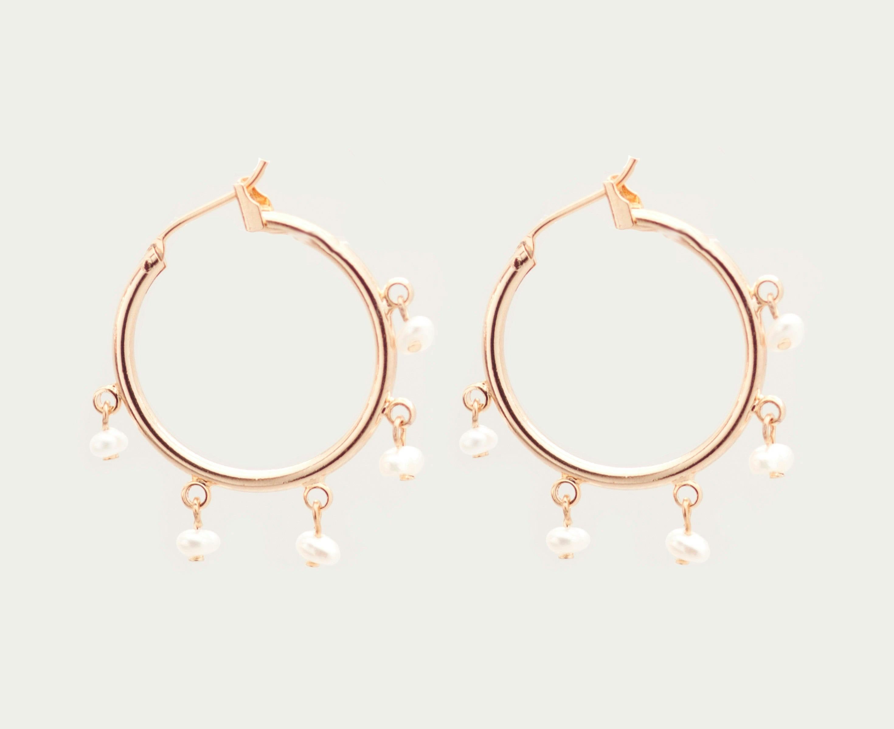 Malibu Mini Hoops  ~ Salty Shells