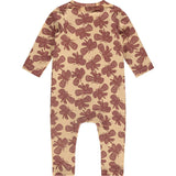Dragonflies Print Long Sleeve Button-Up Romper