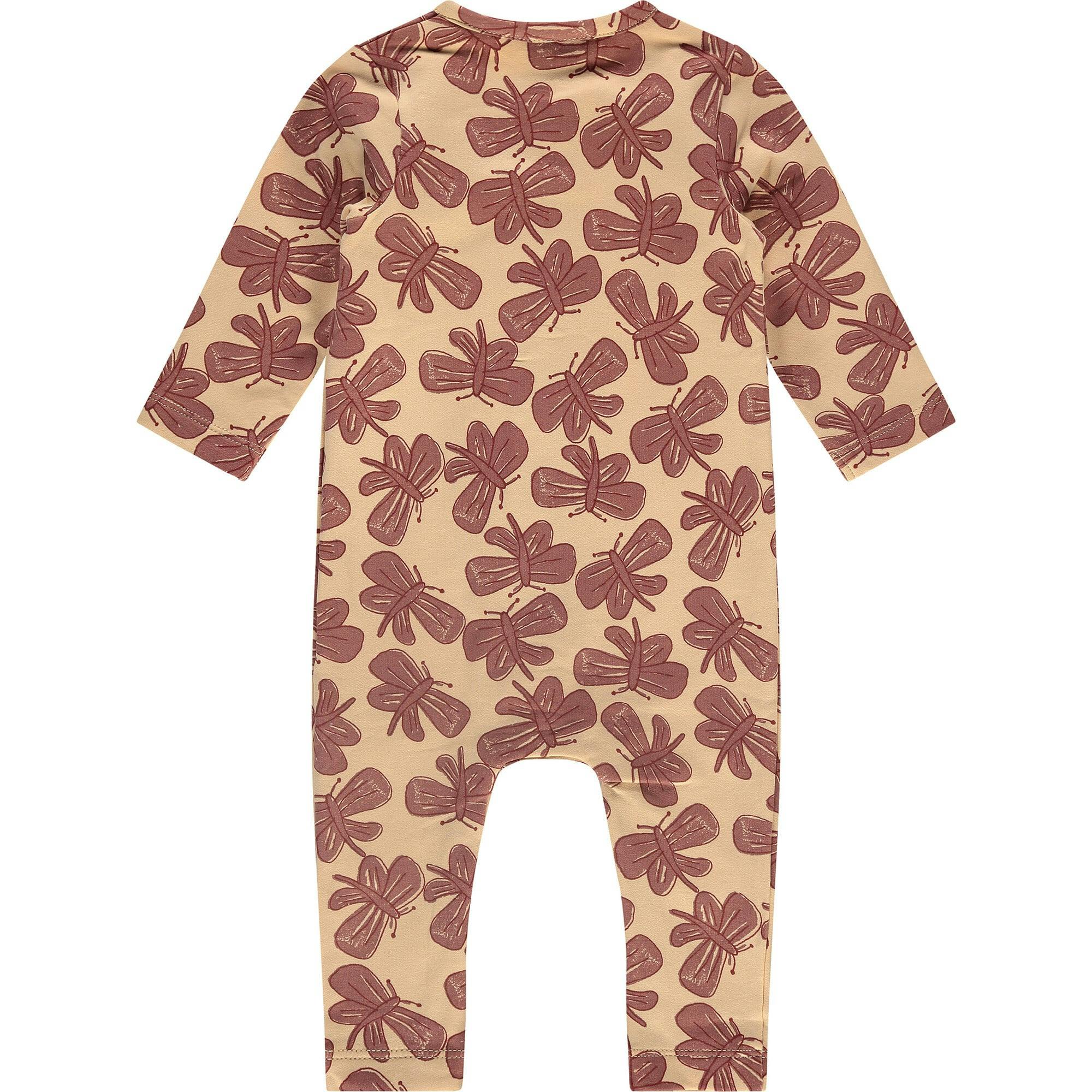 Dragonflies Print Long Sleeve Button-Up Romper