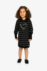 Knitted Dress Black And Gold