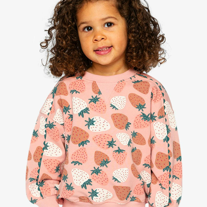 Sweatshirt Pink Strawberry Print