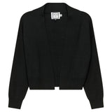 Cropped Knit Open Cardigan