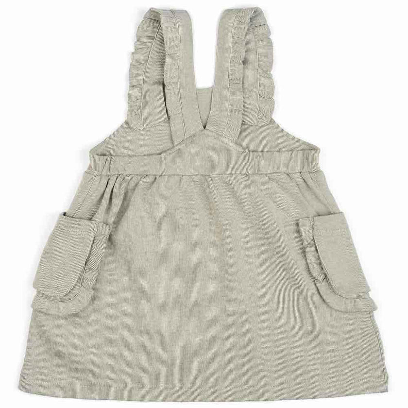 Grey Pinstripe Dress Overall