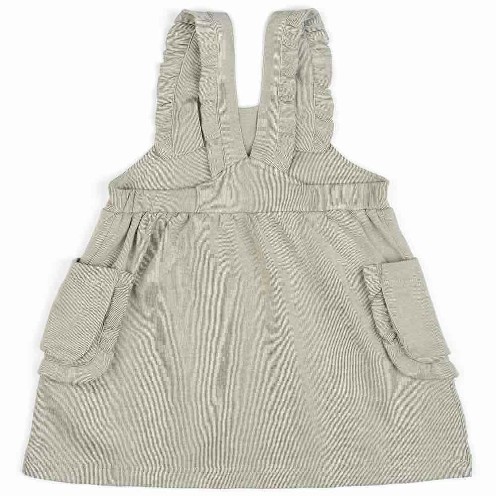 Grey Pinstripe Dress Overall