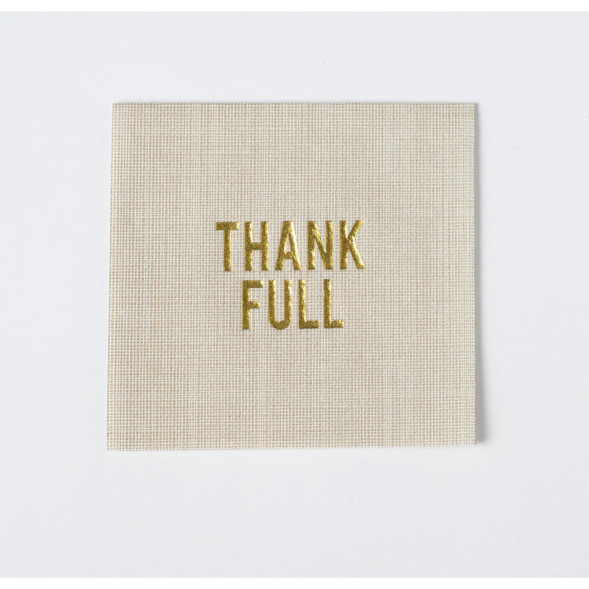 Thank Full Disposable Cocktail Napkin