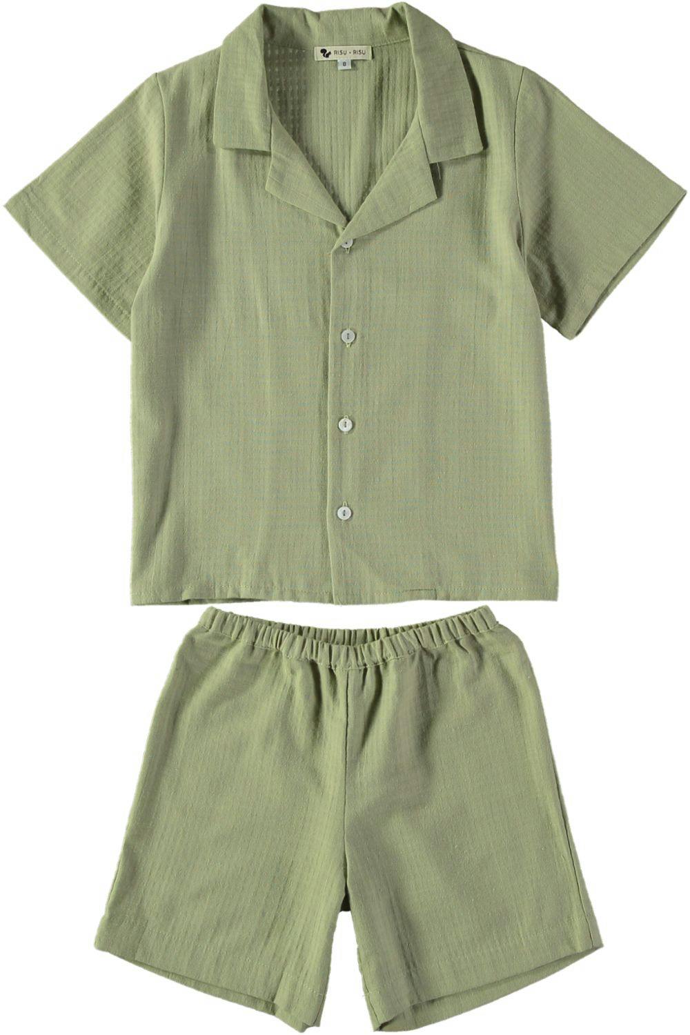 Pyjama garçon Rieur - Vert mousse