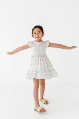 Garden Trellis Ruffle Dress