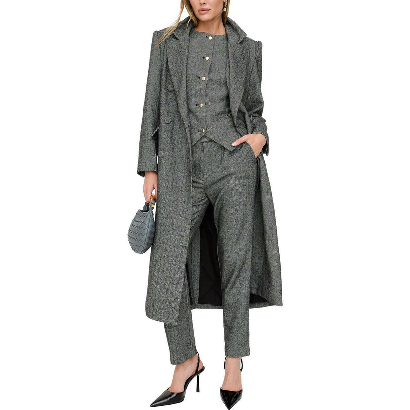 Pandora Tailored Herringbone Print Waistcoat