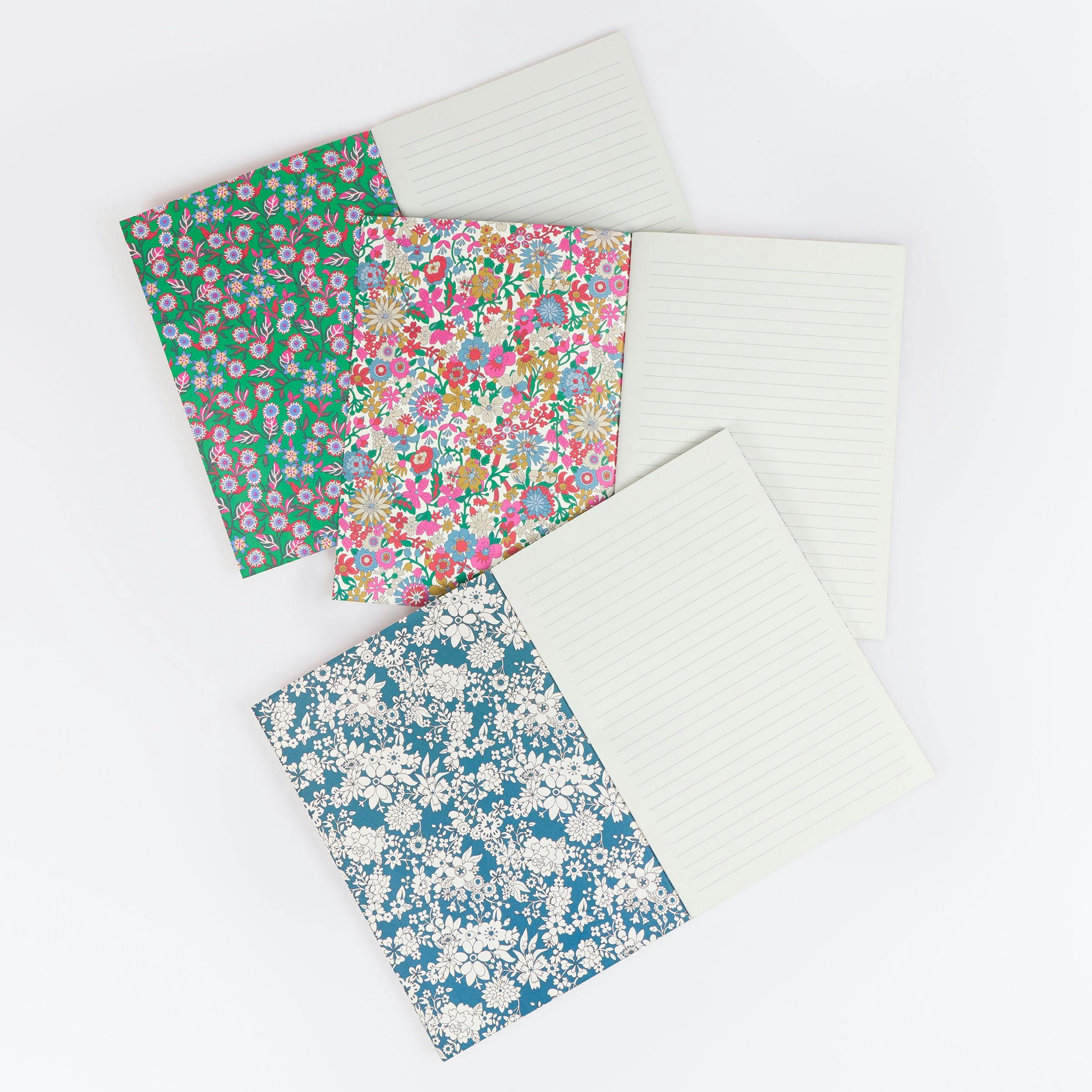 Meri Meri x Liberty Trio Softcover Notebook Set