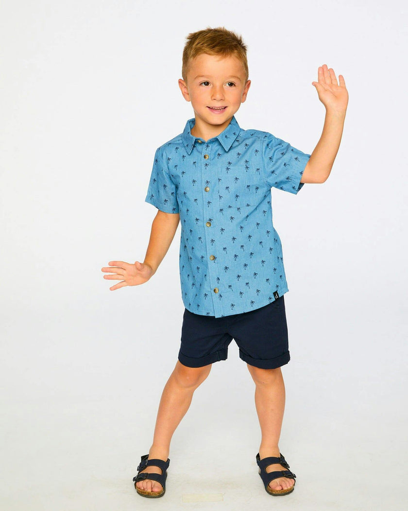 Short Sleeve Chambray Shirt