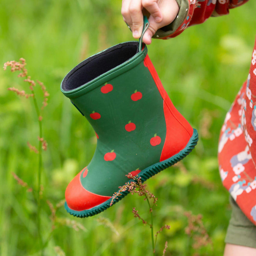 Wellington Classic Calf Length Round Toes Waterproof Boots, Green