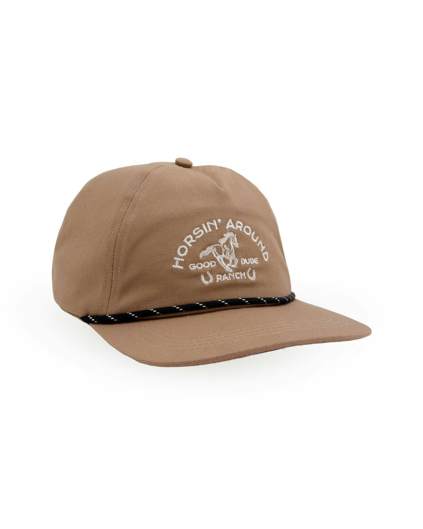 Horsin' Around Snapback Hat - Saddle Twill