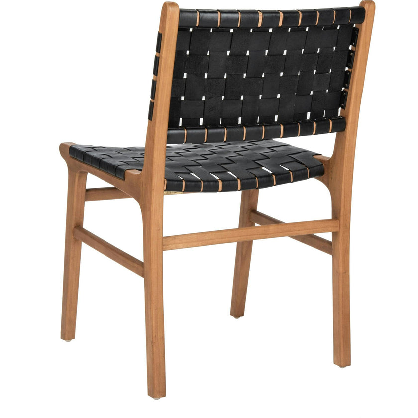 Taika Woven Leather Accent Chair