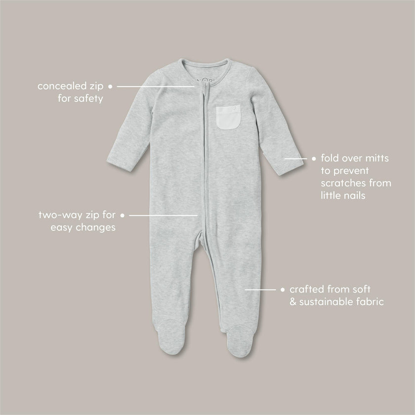 Safari Clever Zip Baby Pajamas
