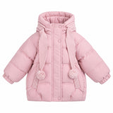 Light Pink Pom-Pom Puffer Jacket