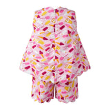 Ice Cream Scalloped Short Set