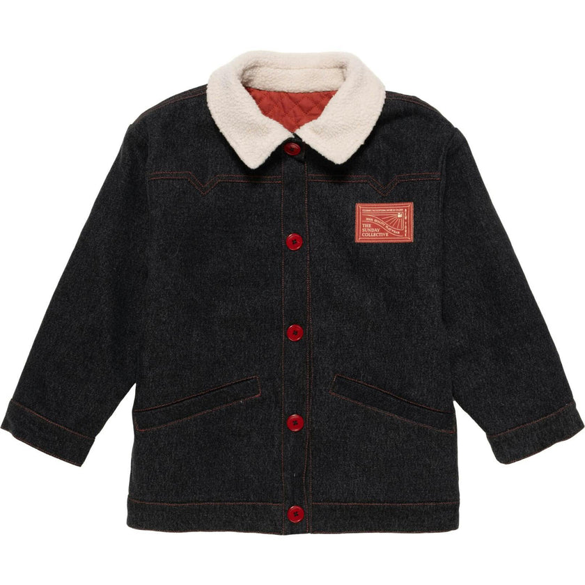 Denim Jacket in Washed Black