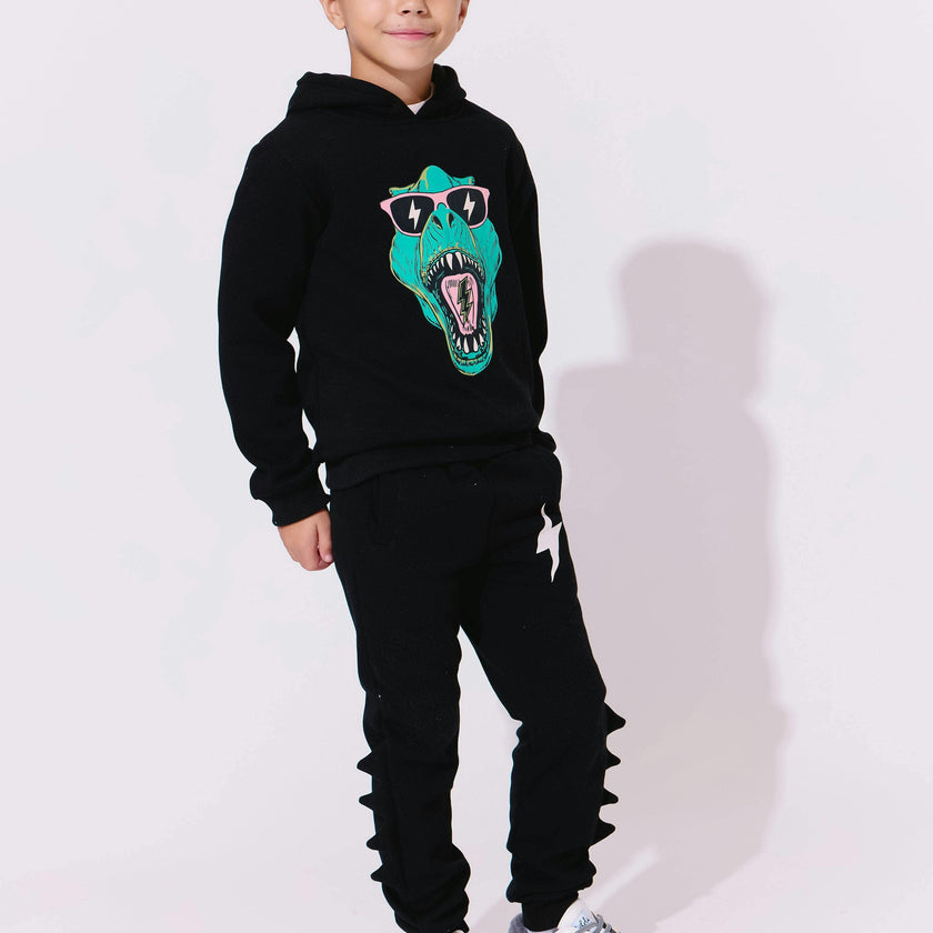 Dino Flash Jogger Set, Black