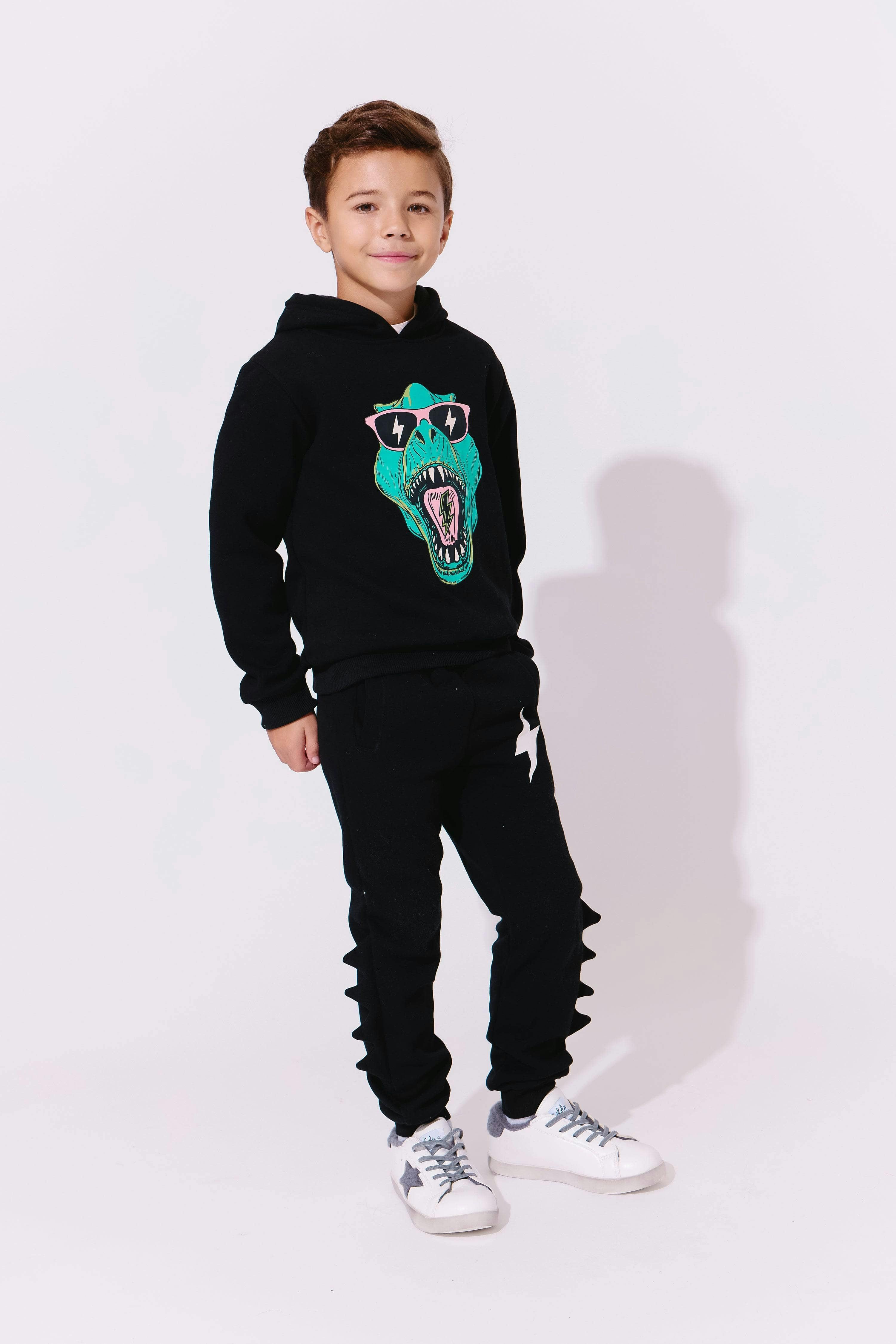 Dino Flash Jogger Set, Black