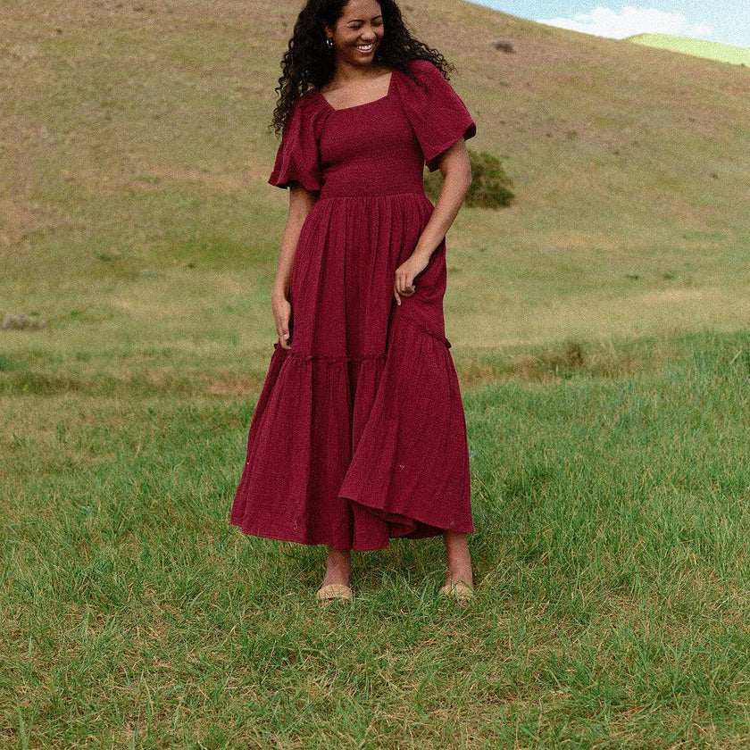 Lennon Maxi Dress in Wildberry