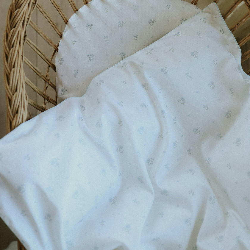 Ditsy Floral Baby Duvet - Blue