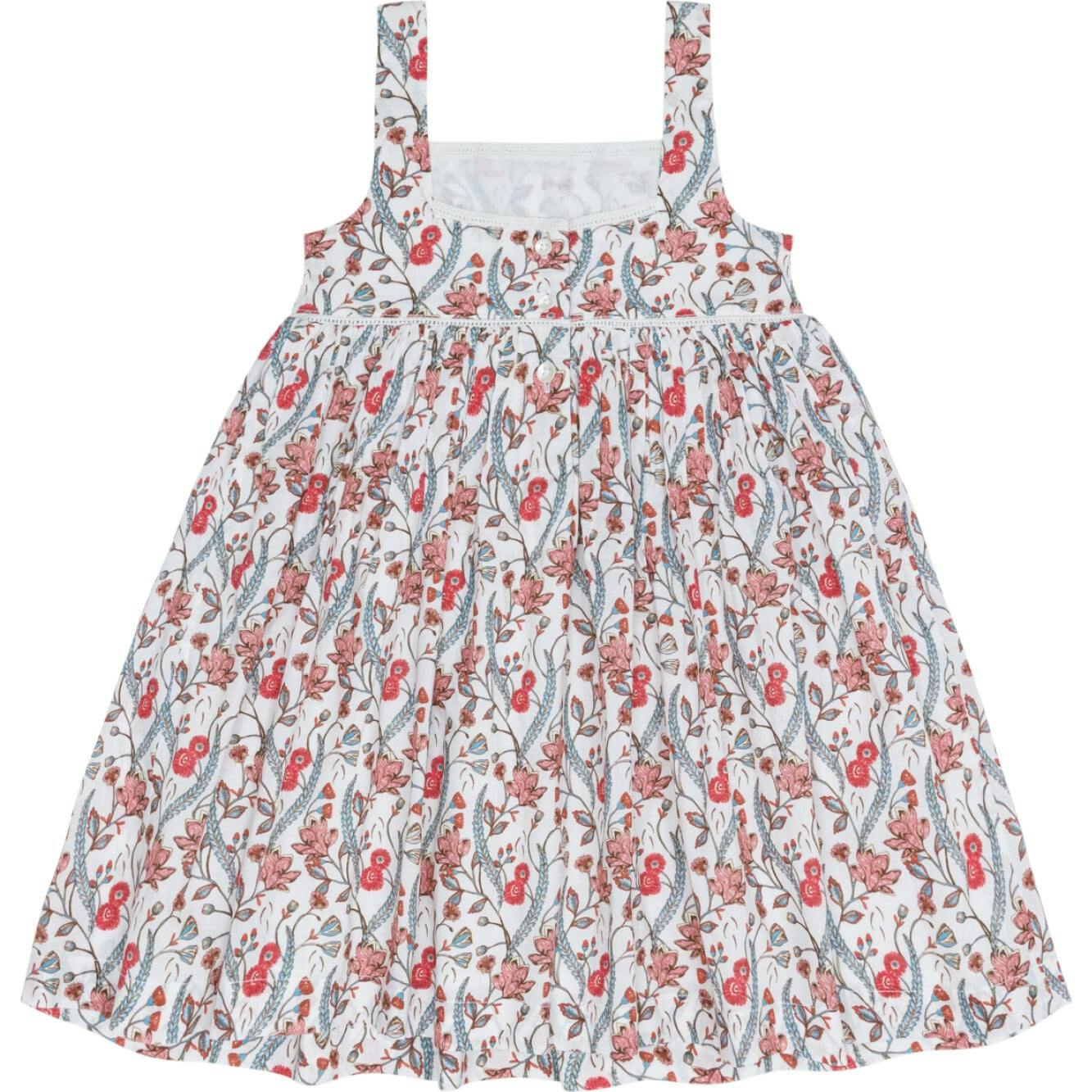 girls mercado bloom square neck dress