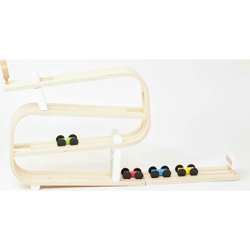 Avenlur Wooden Car Ramp Racer | Montessori Rolling Track Toy for Toddlers