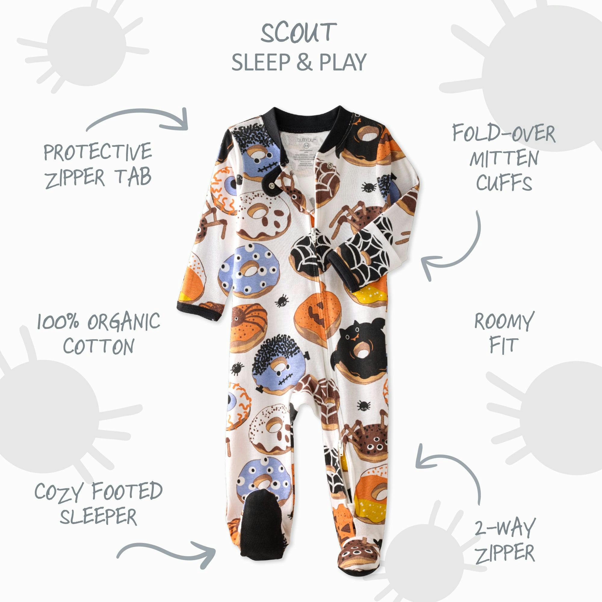 SCOUT Sleep & Play Baby Halloween Pajamas