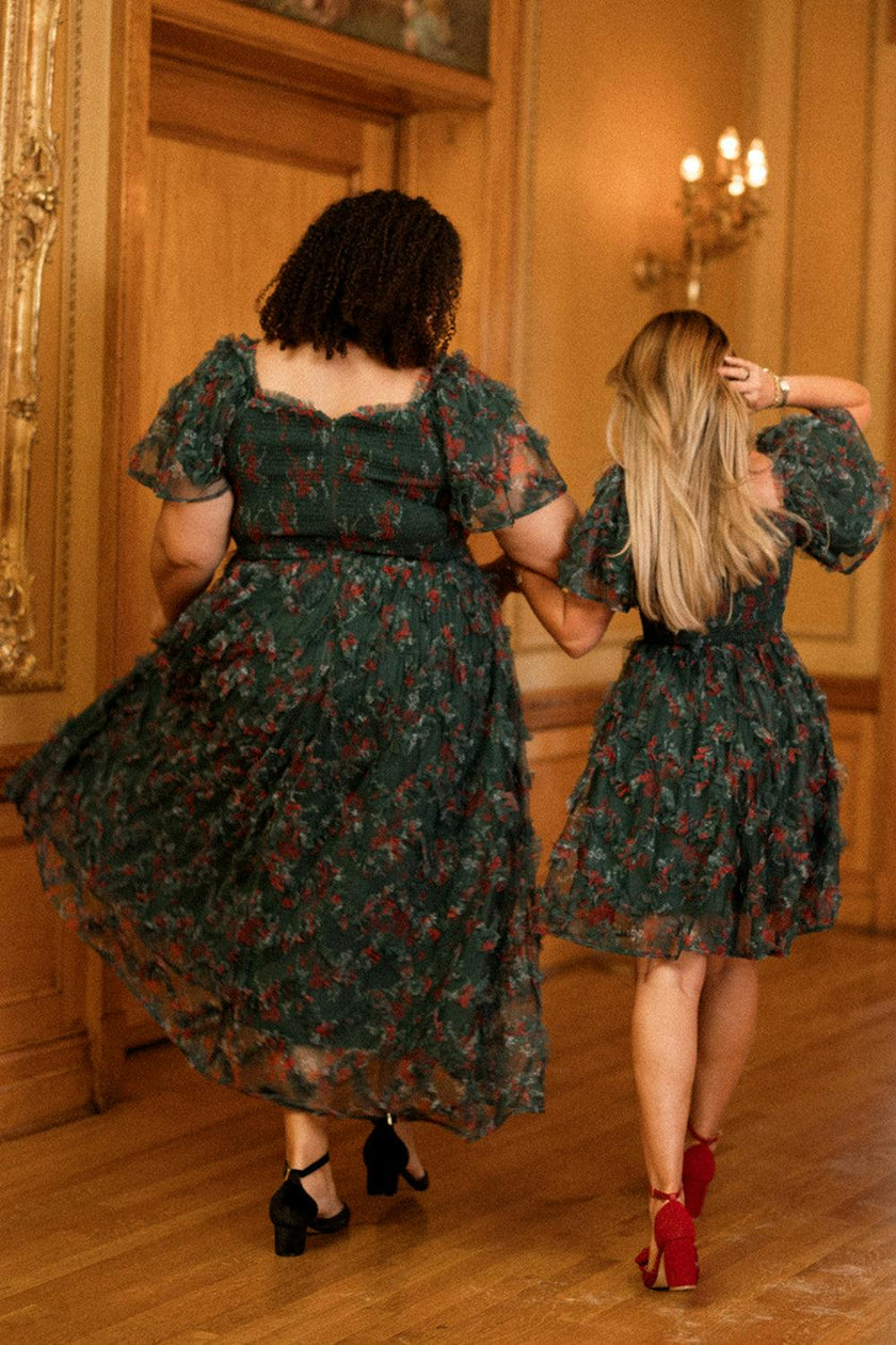 Florentina Short Dress in Emerald Truly Madly Deeply
