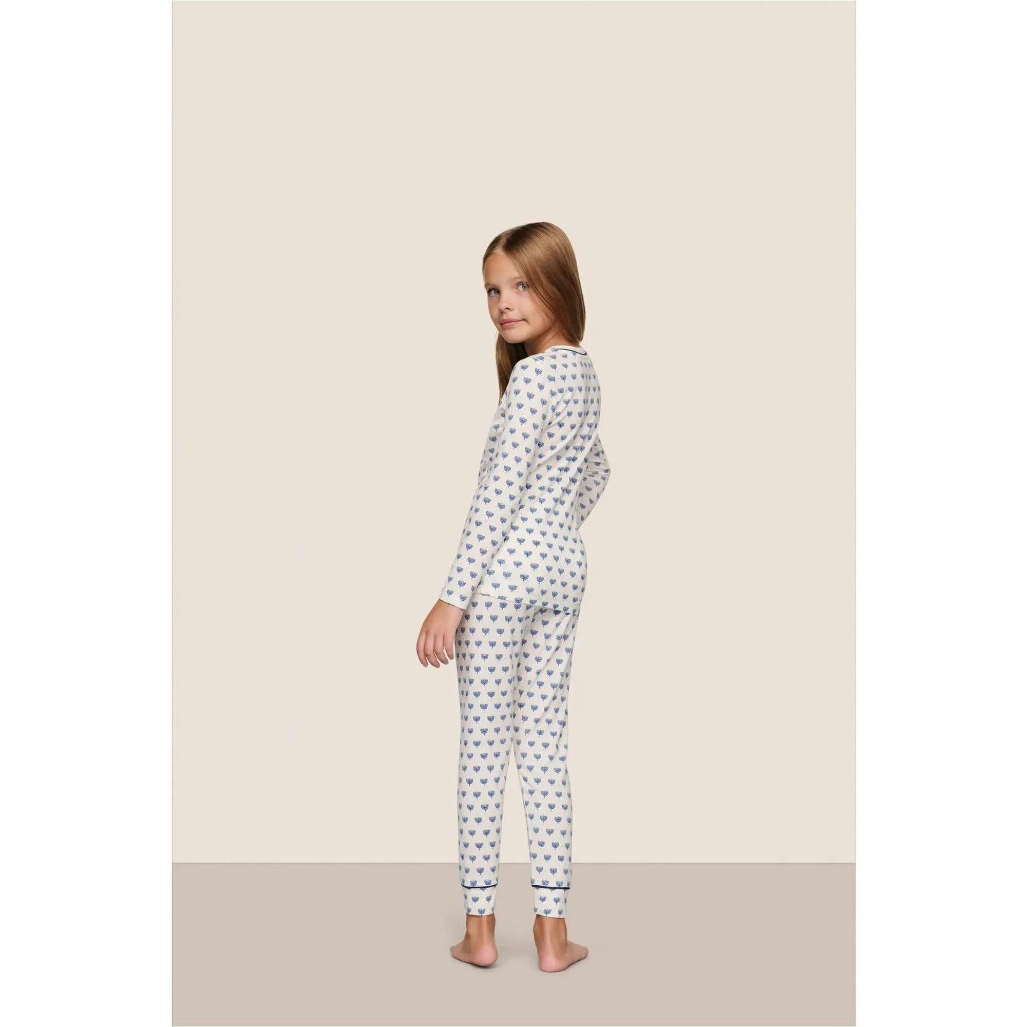 Kids Printed TENCEL Modal Unisex Long PJ Set, Multi