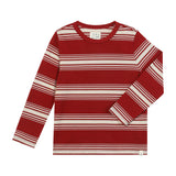 TOBY Rust/Cream Stripe Tee