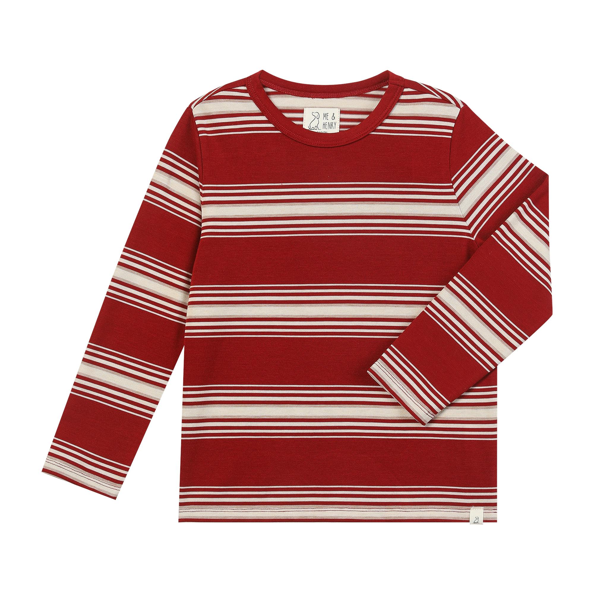 TOBY Rust/Cream Stripe Tee