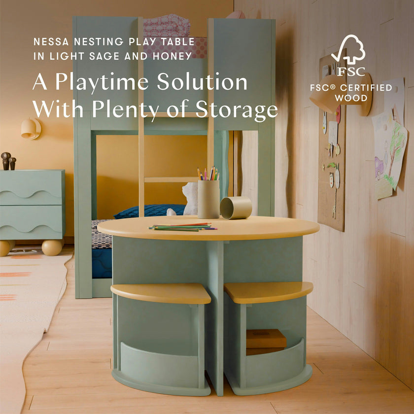 Babyletto Kids Nessa Nesting Play Table & Chair Set