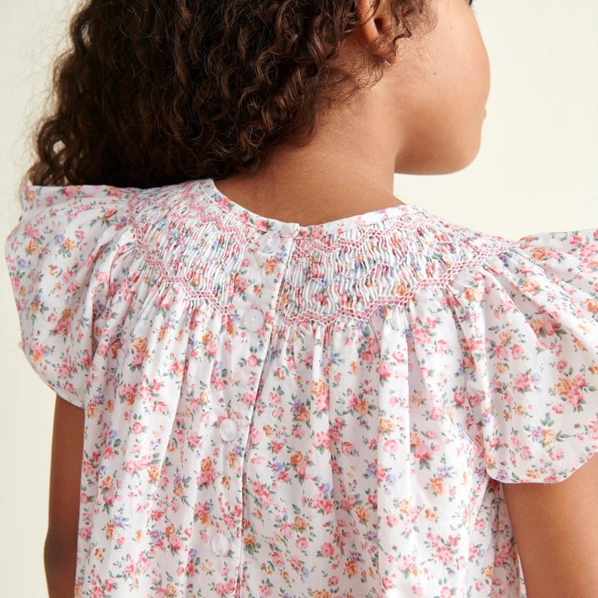 Hand-Smocked Girls Blouse Amarantha