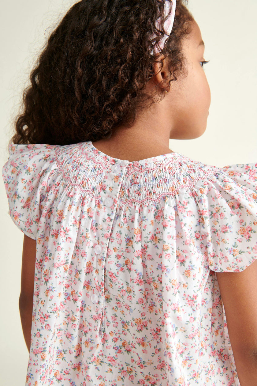 Hand-Smocked Girls Blouse Amarantha