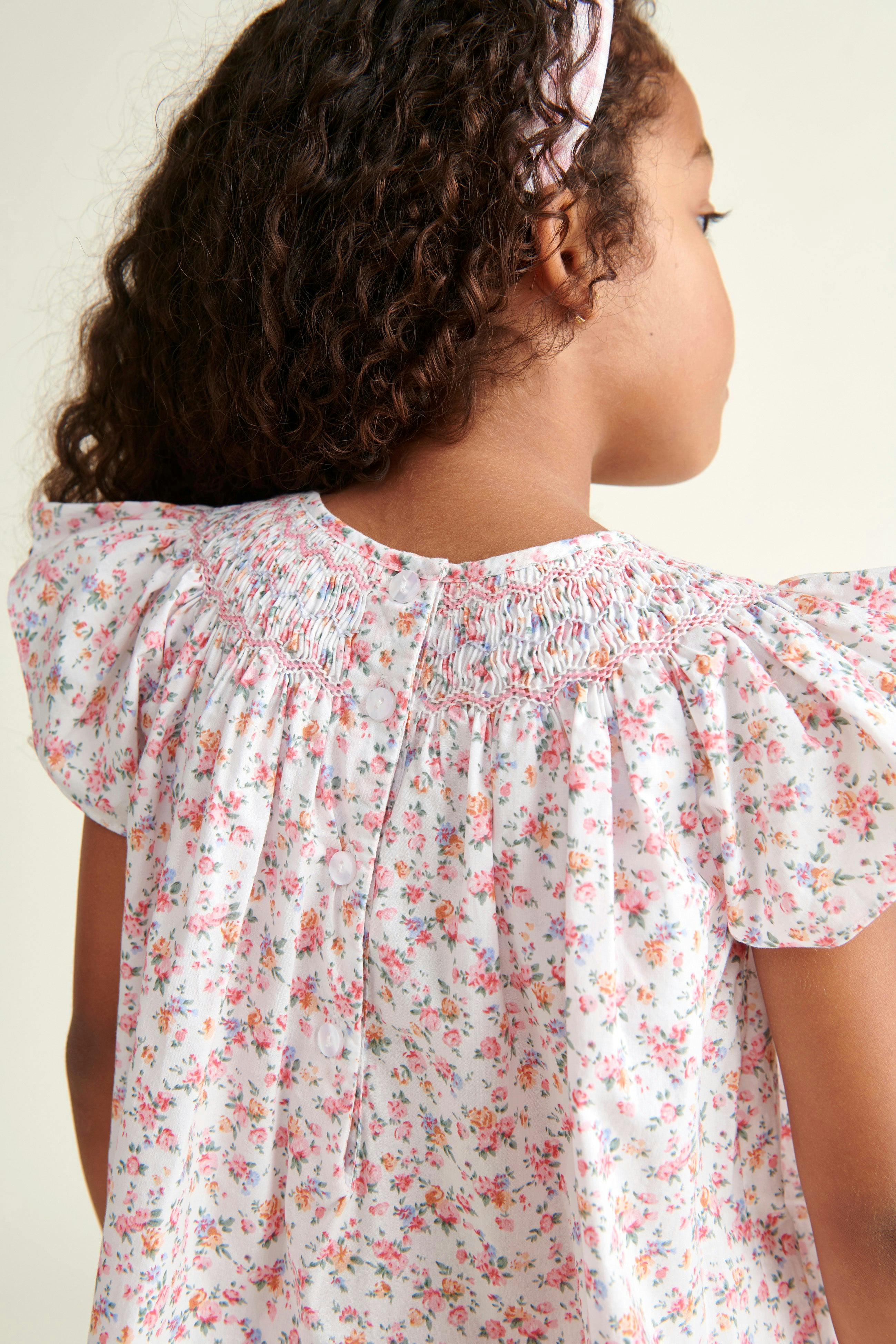 Hand-Smocked Girls Blouse Amarantha