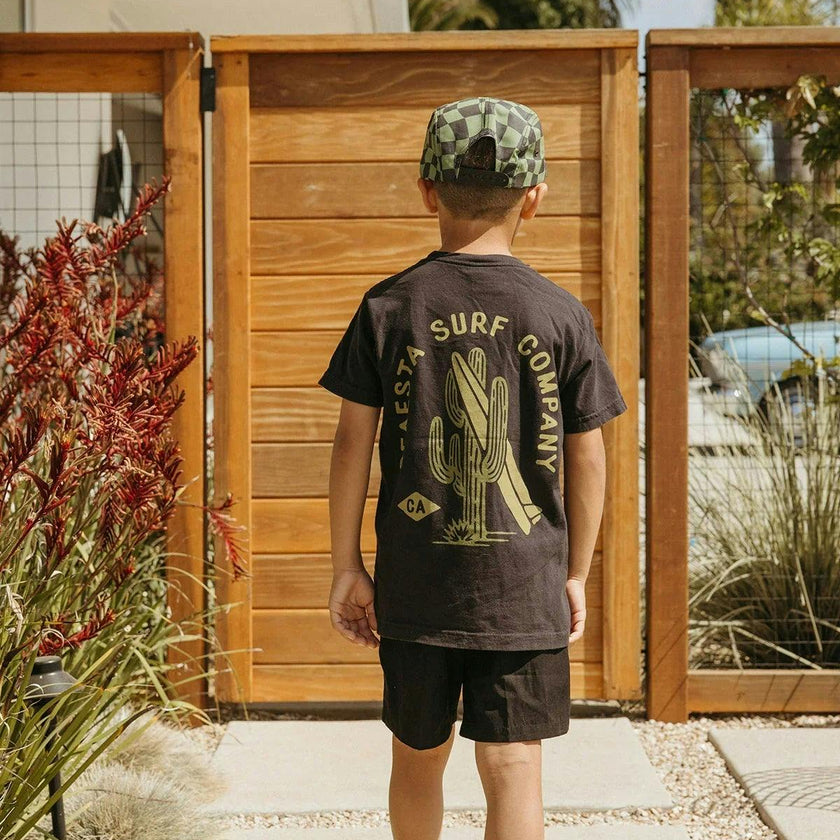 Surf Cactus Tee / Youth / Charcoal