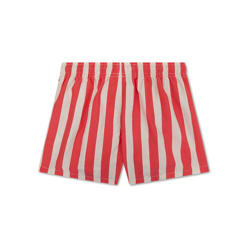 Swim Shorts - Beige/Red - Lobster Stripe - Adult
