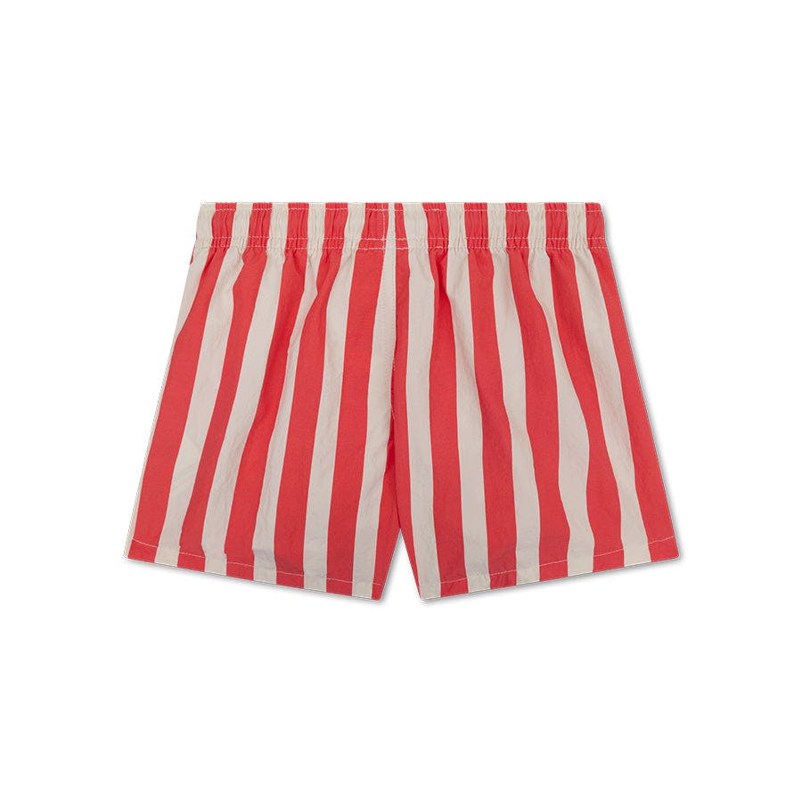 Swim Shorts - Beige/Red - Lobster Stripe - Adult