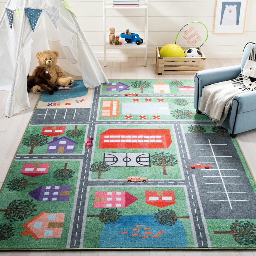 Kids Playhouse Avalon Rug, Green
