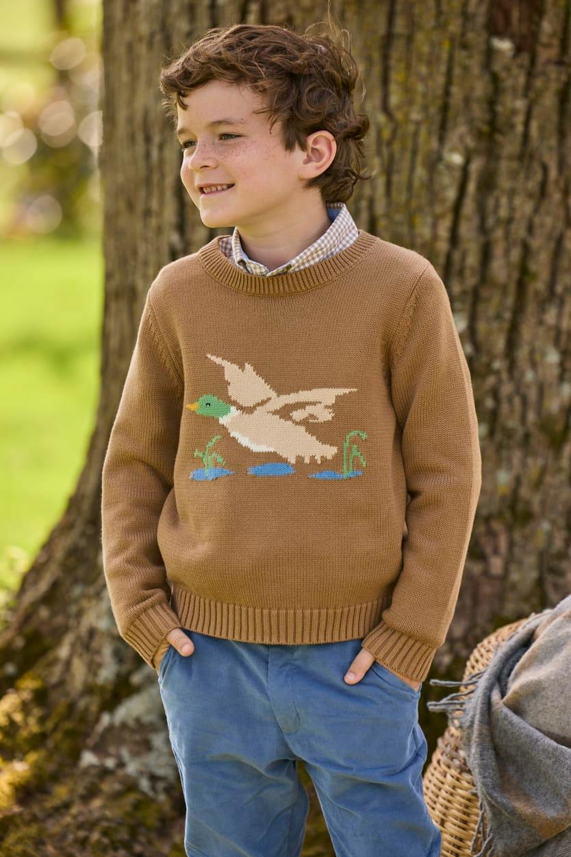 Intarsia Sweater - Flying Mallard
