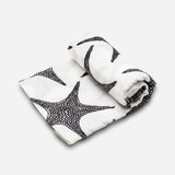 XL Starfish Print Muslin Multi-Purpose Square Blanket