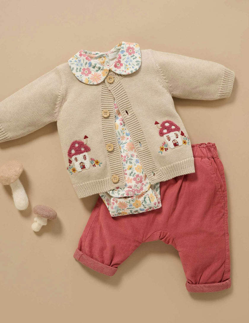 Toadstool Cardigan Oatmeal Melange